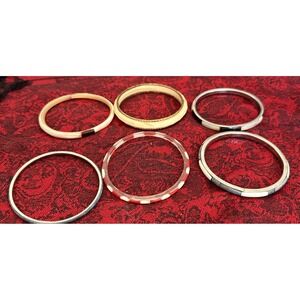 Vintage 6 Piece Lot of Bangles all 2.5 inches
